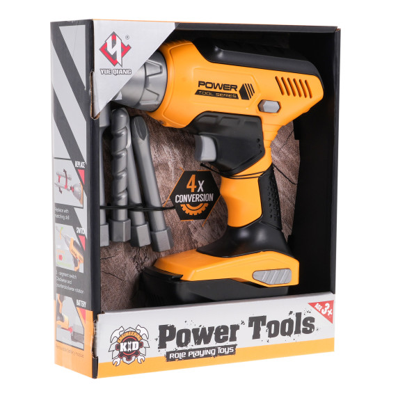 Interaktív csavarhúzó és fúró Inlea4Fun POWER TOOLS - fekete/narancssárga