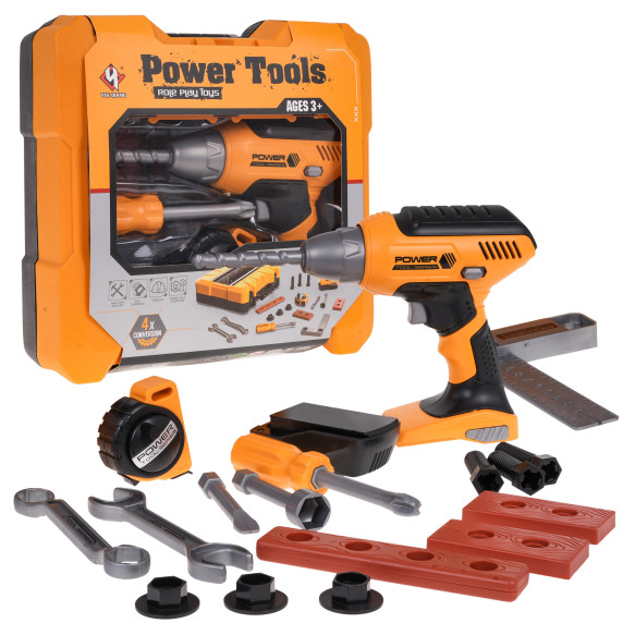 Detské náradie v kufríku s interaktívnym skrutkovačom Inlea4Fun POWER TOOLS