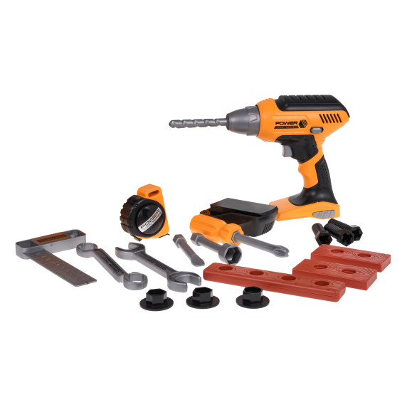Detské náradie v kufríku s interaktívnym skrutkovačom Inlea4Fun POWER TOOLS