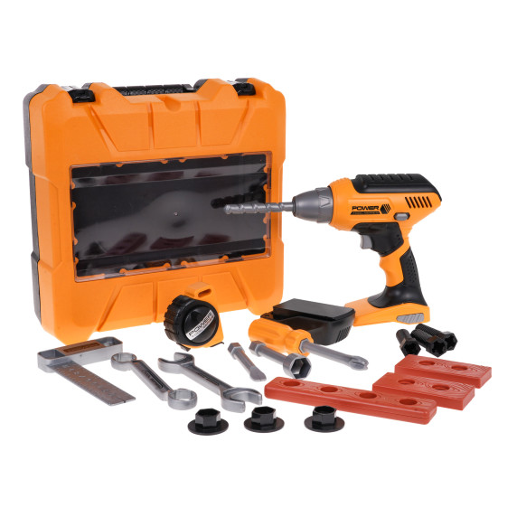 Detské náradie v kufríku s interaktívnym skrutkovačom Inlea4Fun POWER TOOLS