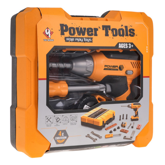Detské náradie v kufríku s interaktívnym skrutkovačom Inlea4Fun POWER TOOLS