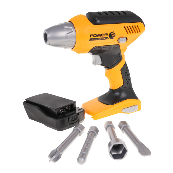 Detské náradie v žltej taške s popruhom Inlea4Fun POWER TOOLS