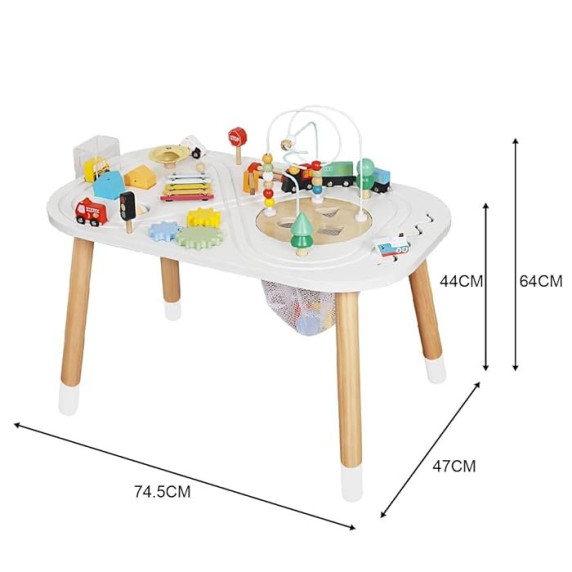 Măsuță din lemn cu activități senzoriale Montessori - Aga4Kids - MR6154