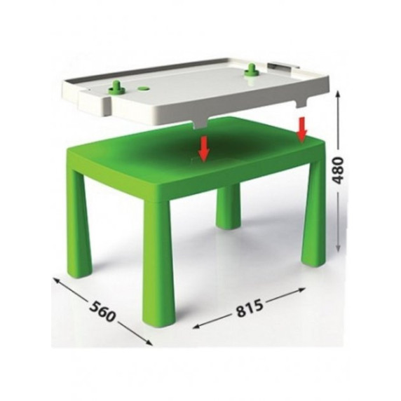 Masă plastic pentru copii cu air hochei, Emma Inlea4Fun - verde
