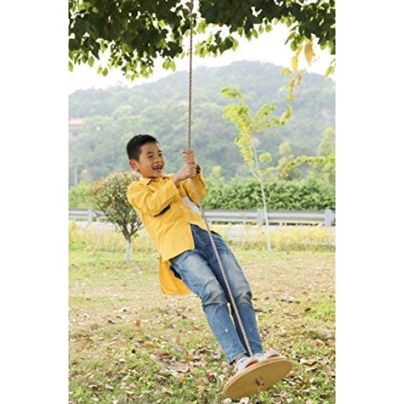 Fa tányérhinta Inlea4Fun WOODEN ROUND SWING