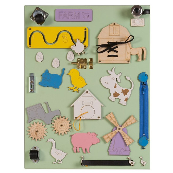 Tablă de desen + joc educativ - 2 în1- Inlea4Fun LEO - verde