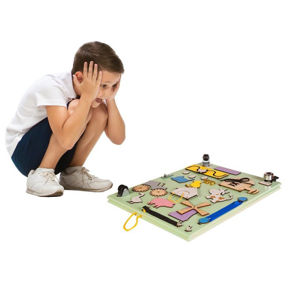 Tablă de desen + joc educativ - 2 în1- Inlea4Fun LEO - verde