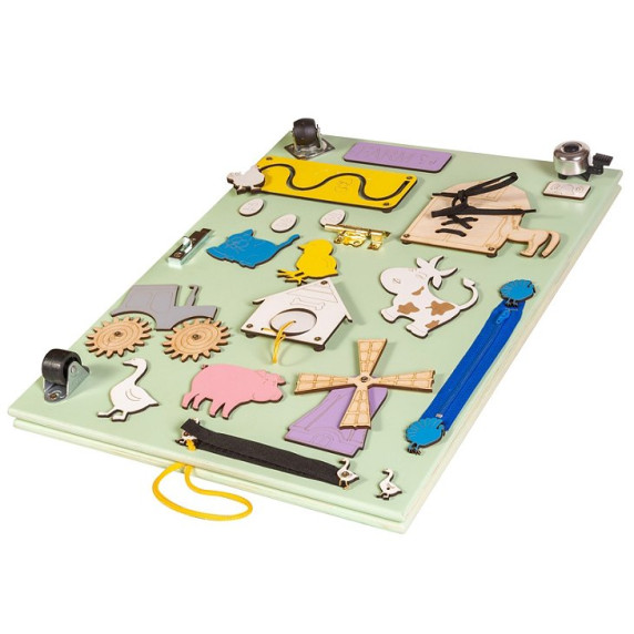 Tablă de desen + joc educativ - 2 în1- Inlea4Fun LEO - verde