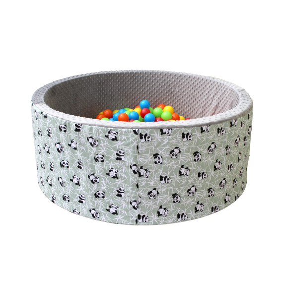 Piscină uscată cu set de bile - 100x40 cm - panda