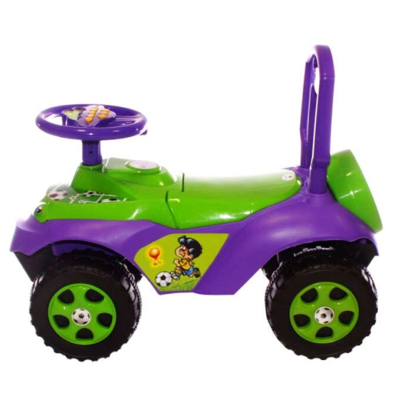 Lábbal hajtós kisautó hanghatásokkal Inlea4Fun - lila/zöld