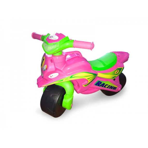 Detské odrážadlo motorka Inlea4Fun Sports - ružovo/zelená
