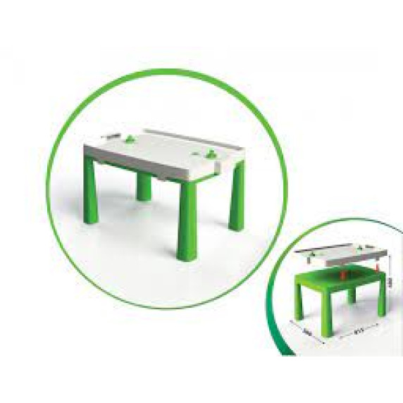 Masă plastic pentru copii cu air hochei, Emma Inlea4Fun - verde