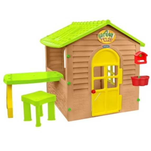 Kerti játszóház asztallal Inlea4Fun GARDEN HOUSE with TABLE