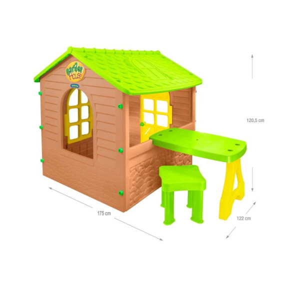 Kerti játszóház asztallal Inlea4Fun GARDEN HOUSE with TABLE