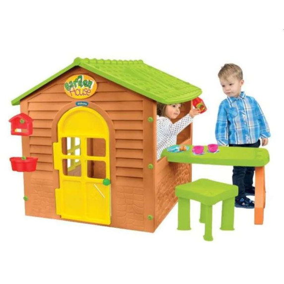 Kerti játszóház asztallal Inlea4Fun GARDEN HOUSE with TABLE
