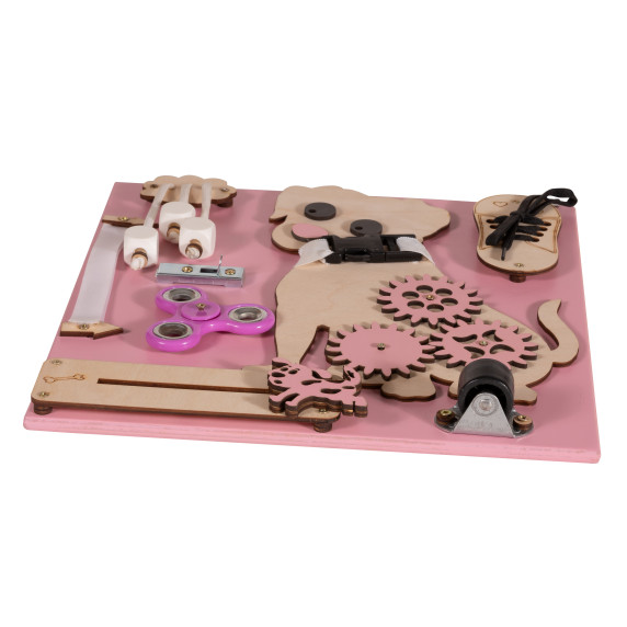 Joc educativ pentru copii  30 x 30 x 6,5 cm - cățeluș /roz