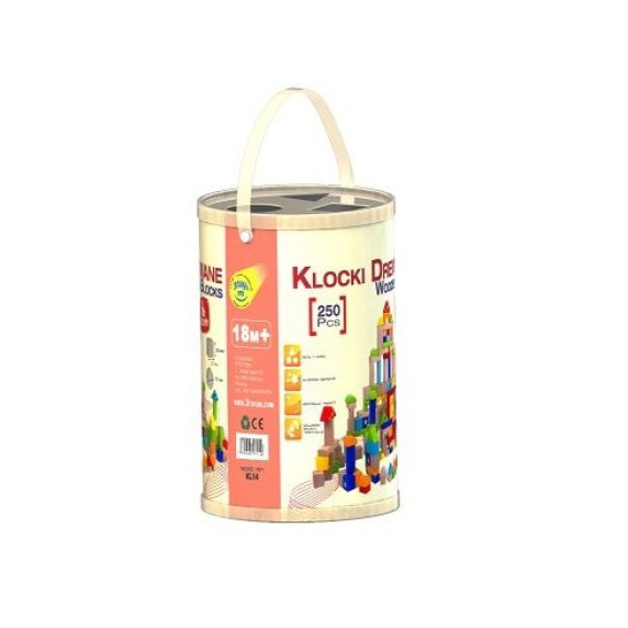 Drevené farebné tvary Inlea4Fun 250 kusov