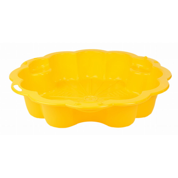 Homokozó Margaréta virág 107x107x22 cm Inlea4Fun + takaró - sárga