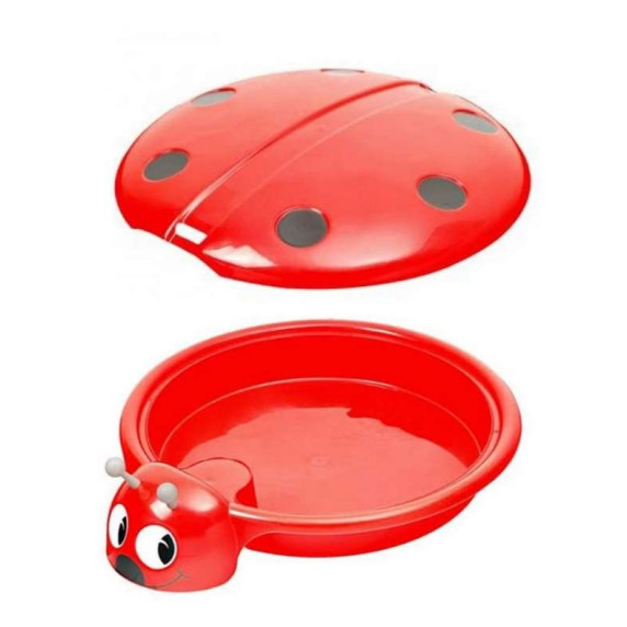 Homokozó tetővel katicabogár 117x101x30 cm Inlea4Fun LADYBIRD