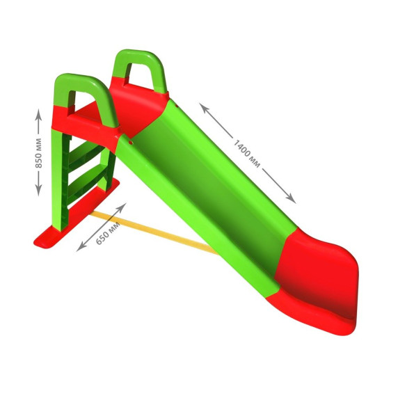 Šmykľavka s madlom 140 cm Inlea4Fun 0140/04 - zelená