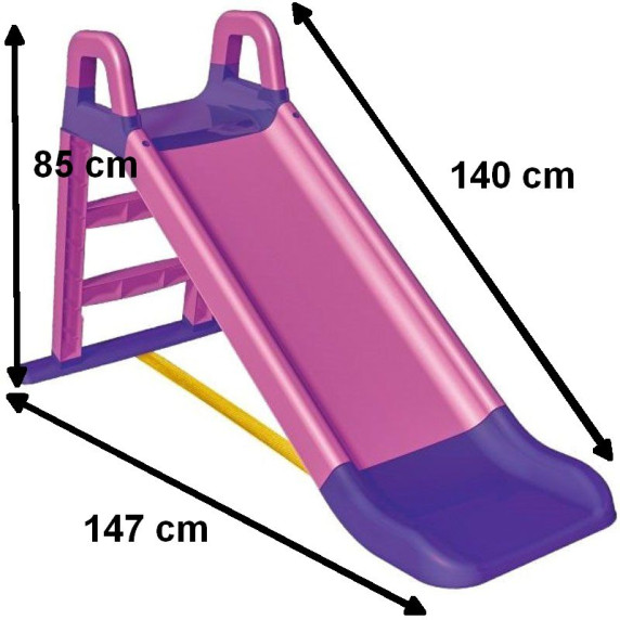 Šmykľavka s madlom 140 cm Inlea4Fun 0140/05 - ružová