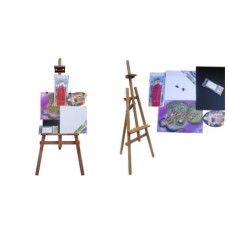 Set artistic cu șevalet - 130 cm - maro - Inlea4Fun - 