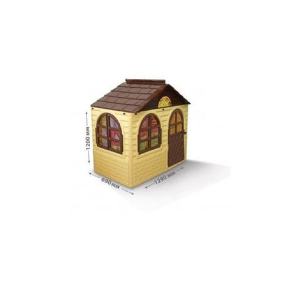 Căsuță de joacă pentru copii - 69x129x120 cm - Inlea4Fun DANUT - bej/maro
