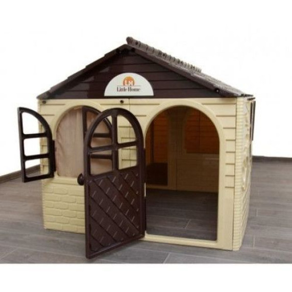 Căsuță de joacă pentru copii - 69x129x120 cm - Inlea4Fun DANUT - bej/maro
