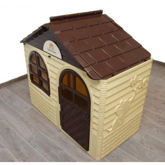 Căsuță de joacă pentru copii - 69x129x120 cm - Inlea4Fun DANUT - bej/maro