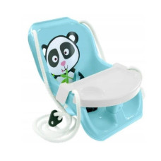 Gyerekhinta műanyag Inlea4Fun Panda - Pasztellkék - 