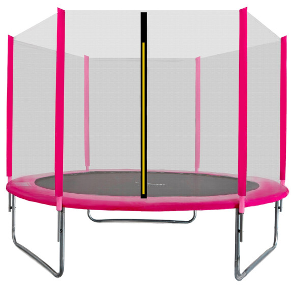 Trambulin külső védőhálóval 250 cm AGA SPORT TOP - Rózsaszín