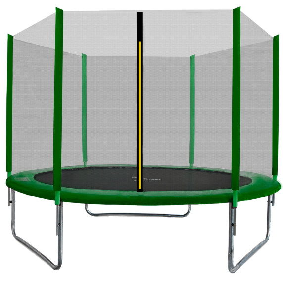 Trambulină 305 cm cu plasă de protecție externă - verde - AGA SPORT TOP