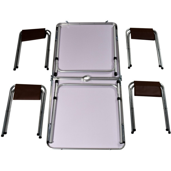Set camping, pliabil - AGA MR4100-BROWN  - maro