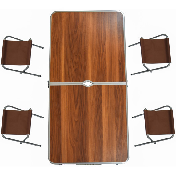 Set camping, pliabil - AGA MR4100-BROWN  - maro
