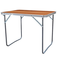 Masă camping, pliabil - 80x60x70 cm AGA MR2020-Wooden - maro - 
