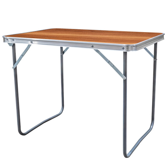 Masă camping, pliabil - 80x60x70 cm AGA MR2020-Wooden - maro