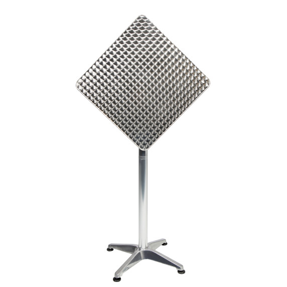 LINDER EXCLUSIV Vrtna miza 60×60 cm BISTRO – srebrna