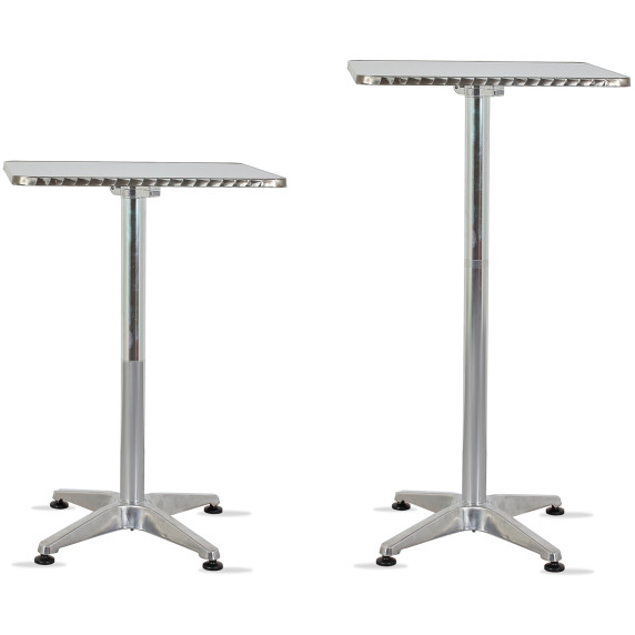 LINDER EXCLUSIV Vrtna miza 60×60 cm BISTRO – srebrna