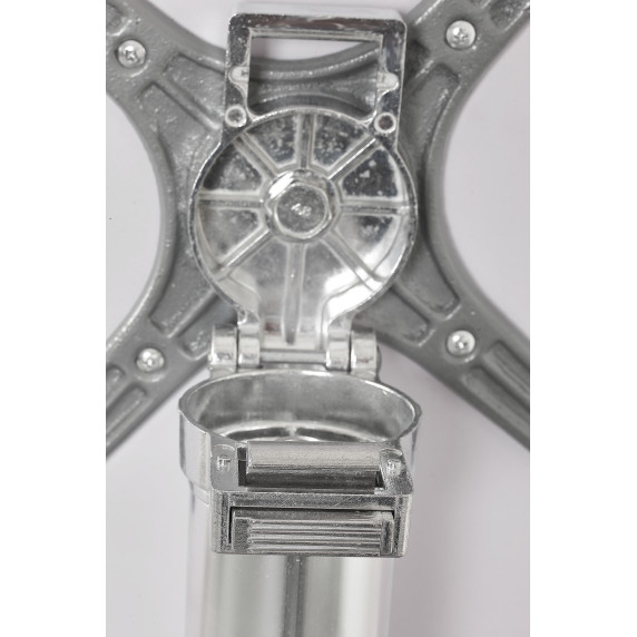 LINDER EXCLUSIV Vrtna miza 60×60 cm BISTRO – srebrna