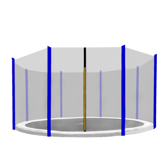 Ochranná sieť na trampolínu s celkovým priemerom 366 cm na 8 tyčí AGA MR1512OUT-8Blue - Modrá