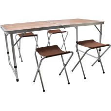 Kemping összecsukható szett AGA MR4100-BROWN - Barna - 