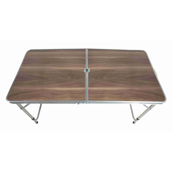 Masă camping, pliabil - 120x60x54/60/70 cm AGA MR2021-Wooden - maro