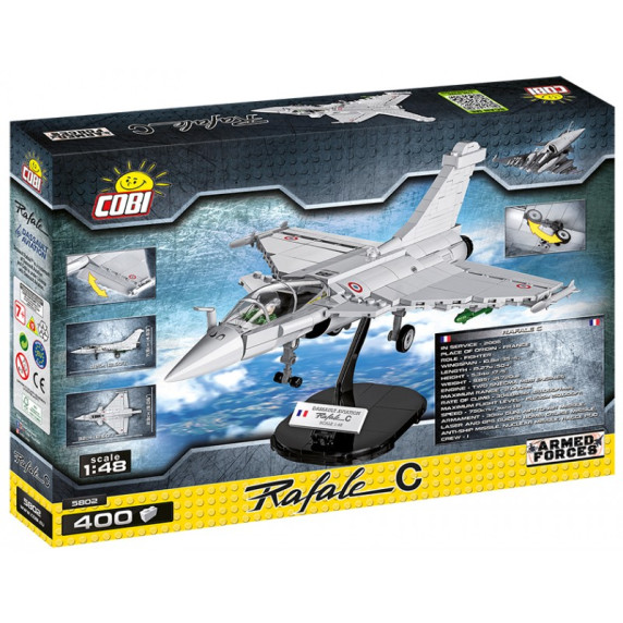 Stíhacie lietadlo COBI 5802 Armed Forces Rafale C, 400 ks
