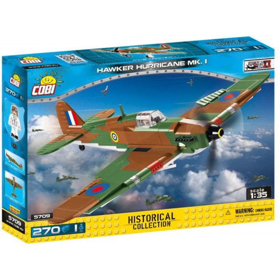 COBI 5709 II WW Stíhacie lietadlo Hawker Hurricane Mk I 270 ks