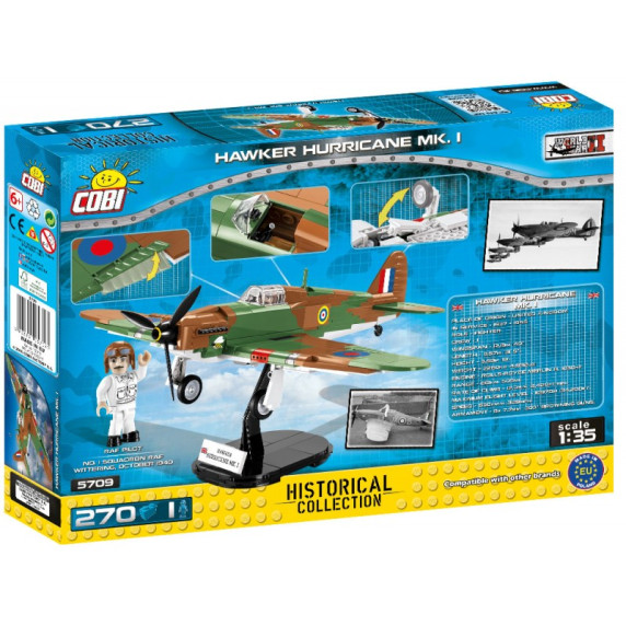 COBI 5709 II WW Stíhacie lietadlo Hawker Hurricane Mk I 270 ks