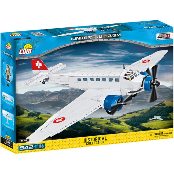 COBI 5711 II WW Junkers Ju-52/3m g43 Katonai repülőgép