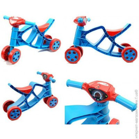 Motoretă fără pedale Inlea4Fun - albastru / roșu