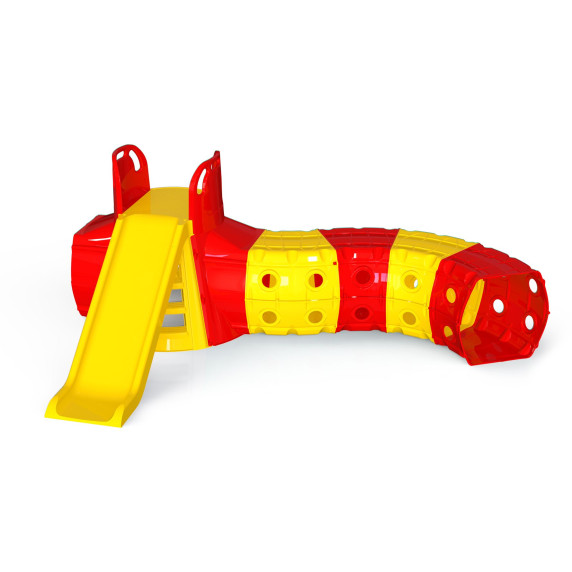 Csúszda alagúttal Inlea4Fun - sárga/piros