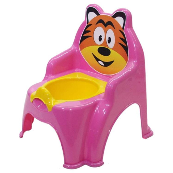 Szék formájú gyerek bili Inlea4Fun Tigrises - rózsaszín