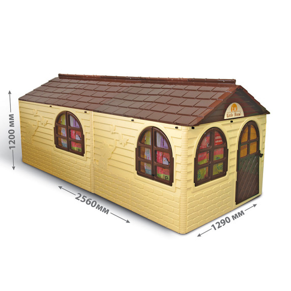 Casă de joacă exterior Danut Inlea4Fun - bej/maro